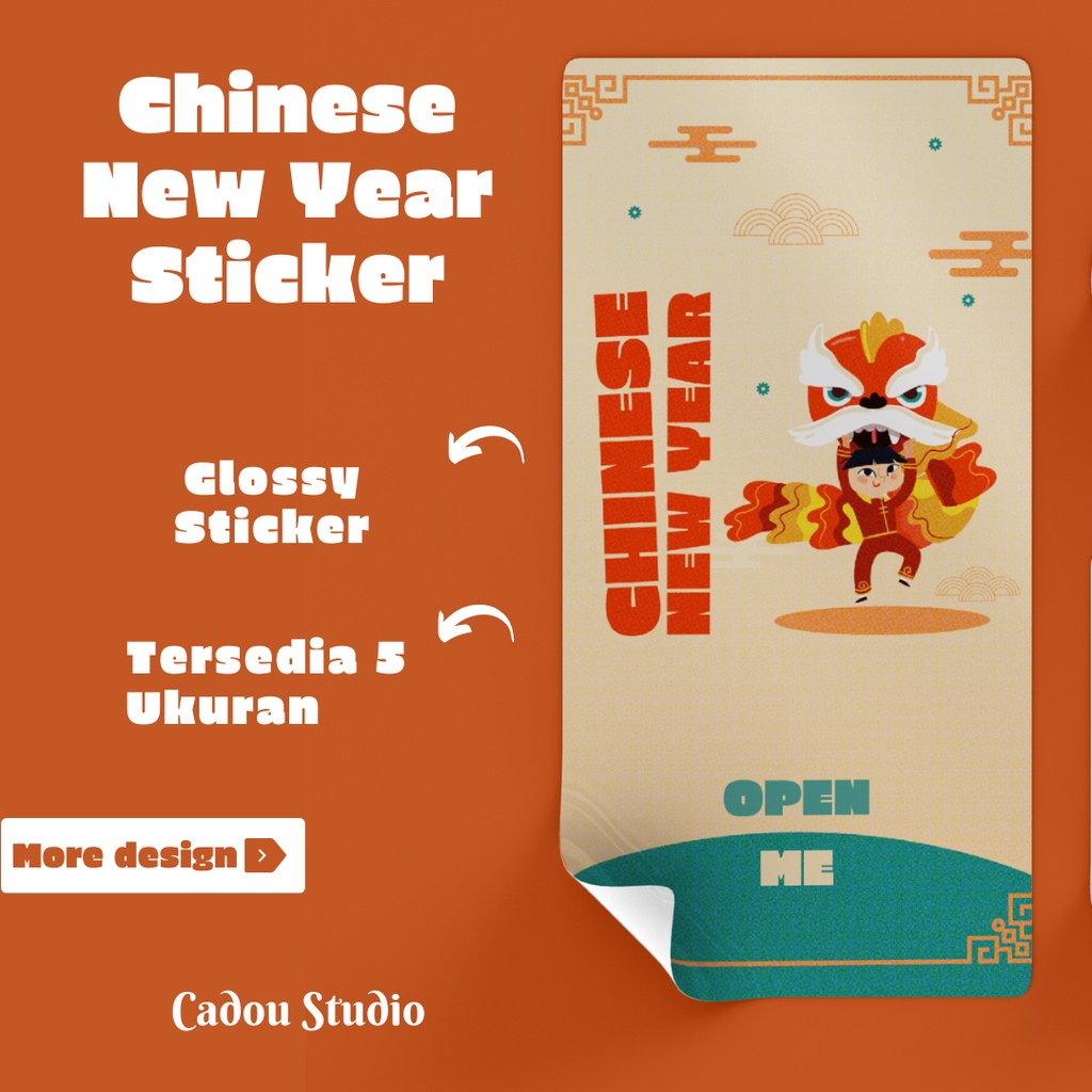 

(Sticker) Sticker Seal / sticker segel Toples Parcel / Seal Jar glossy Natal / Sticker Imlek Tahun Baru Cina New Year