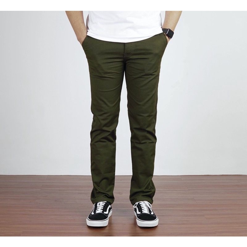 Celana Chino Dickies Panjang Pria/Celana Chino Navy Panjang/Celana Chino Hijau Armi