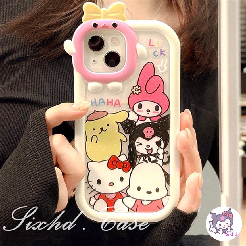 OPPO A78 A17 A17K A57 A77s A76 A96 A16 A16K A15 A74 A54 A53 A33 A32 A31 A5 A9 A5s A3s Reno 8Z 7Z 6 5 A95 A94 A93 A92 A77 A52 A16e A12e F11 Cartoon Cute Rabbit Phone Case Monster Lens Soft Shockproof Back Cover