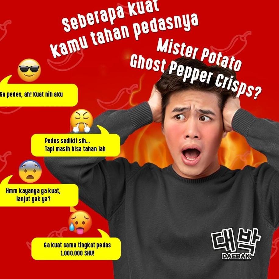 

[S-2Q ㊚] PAQUI Mister Potato Ghost Pepper X Daeblak Mamee Keripik Kentang Pedas Hot Spicy Exp 2024-premium