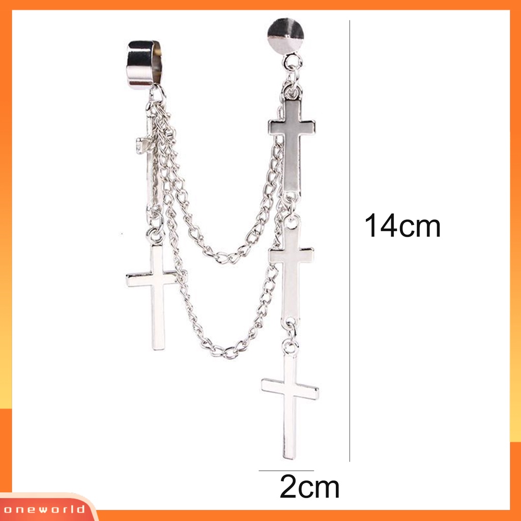 [WONE] Anting Jumbai Desain Bahan Alloy Tahan Lama Gaya Punk Tanpa Lubang Telinga Anting Untuk Wisuda