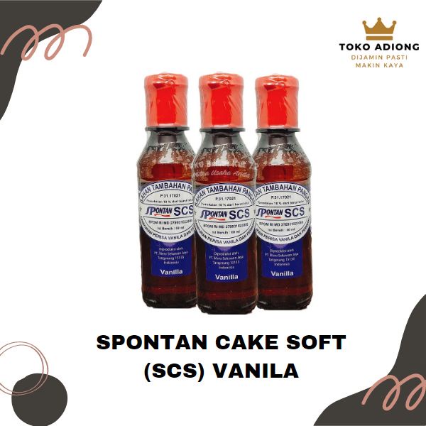 

Spontan Cake Soft (SCS) Vanila - Pelembuat Kue - Roti - Cake - 60ml - BPOM