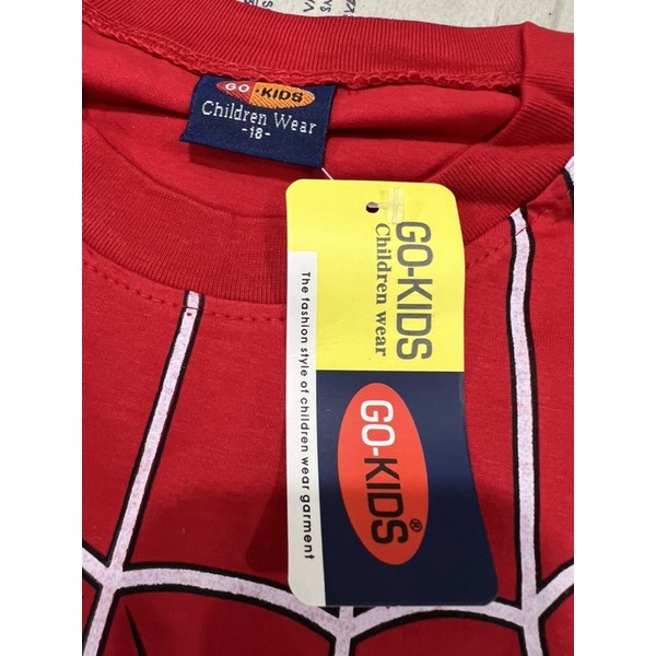 setelan baju celana kostum anak GO KIDS Spiderman panjang