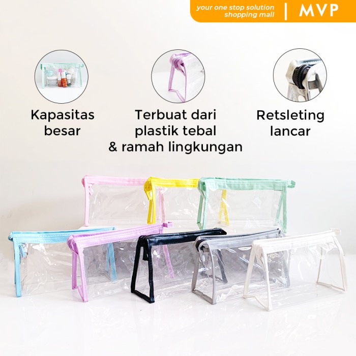 

Tempat Pensil Tempat Pensil Transparan Aesthetic Model Korea Pouch Serbaguna