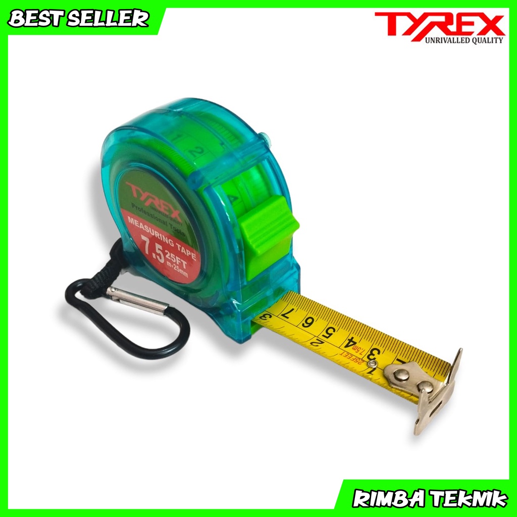 Alat Meteran Gulung 7.5M Transparan Tahan Banting Measuring Tape Alat Ukur Gulung Ukuran 7,5 Meter / Power Tape Roll Meter - REAL PICTURE / Meteran Gulung