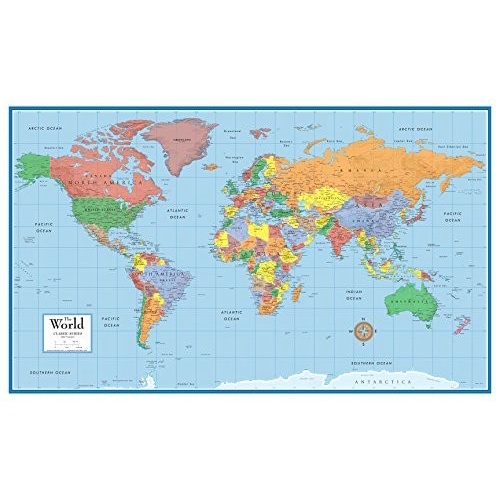 

24X36 WORLD CLASSIC ELITE WALL MAP MURAL POSTER