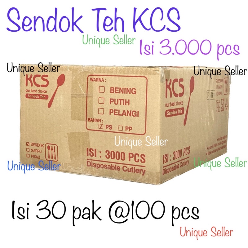 Sendok Teh Plastik PUTIH KCS [1 Dus] isi 3000 pcs