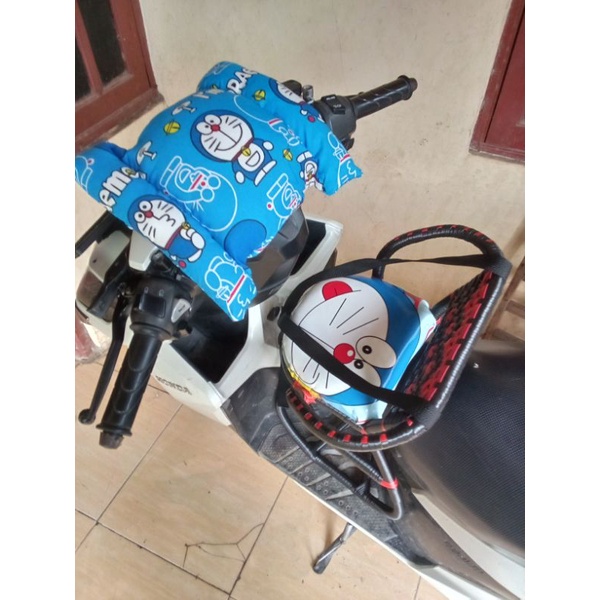 boncengan motor matic full lilit FREE SABUK PENGAMAN DAN BANTAL STANG / kursi rotan motor matic / dudukan anak motor matic / bangku rotan motor matic / dudukan anak depan / jok depan motor matic beat Vario scopy mio