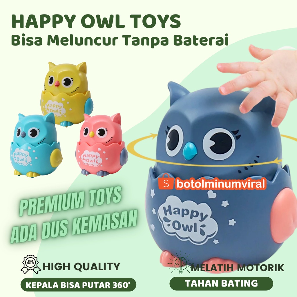 Happy Owl Toys Mainan Anak OwlMainan Edukasi Anak Mainan Burung Hantu