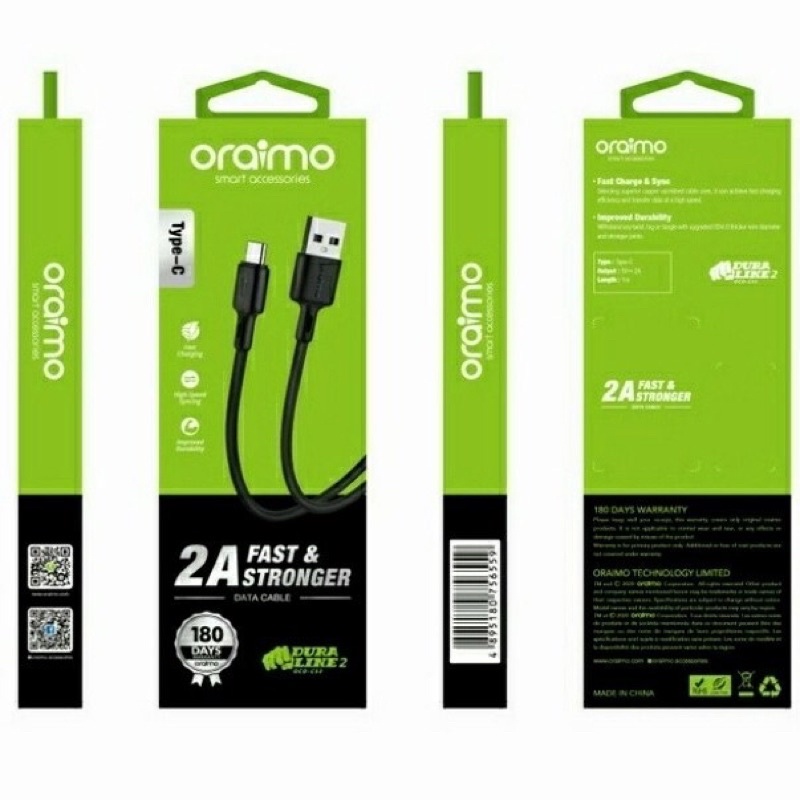 Kabel Data Oraimo Type-C Android USB Cable Fast Charging OCD-C53