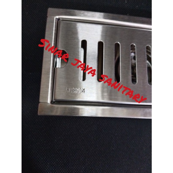 Smart floor drain panjang 30cm stainless 304 / Floor drain 30cm stainless