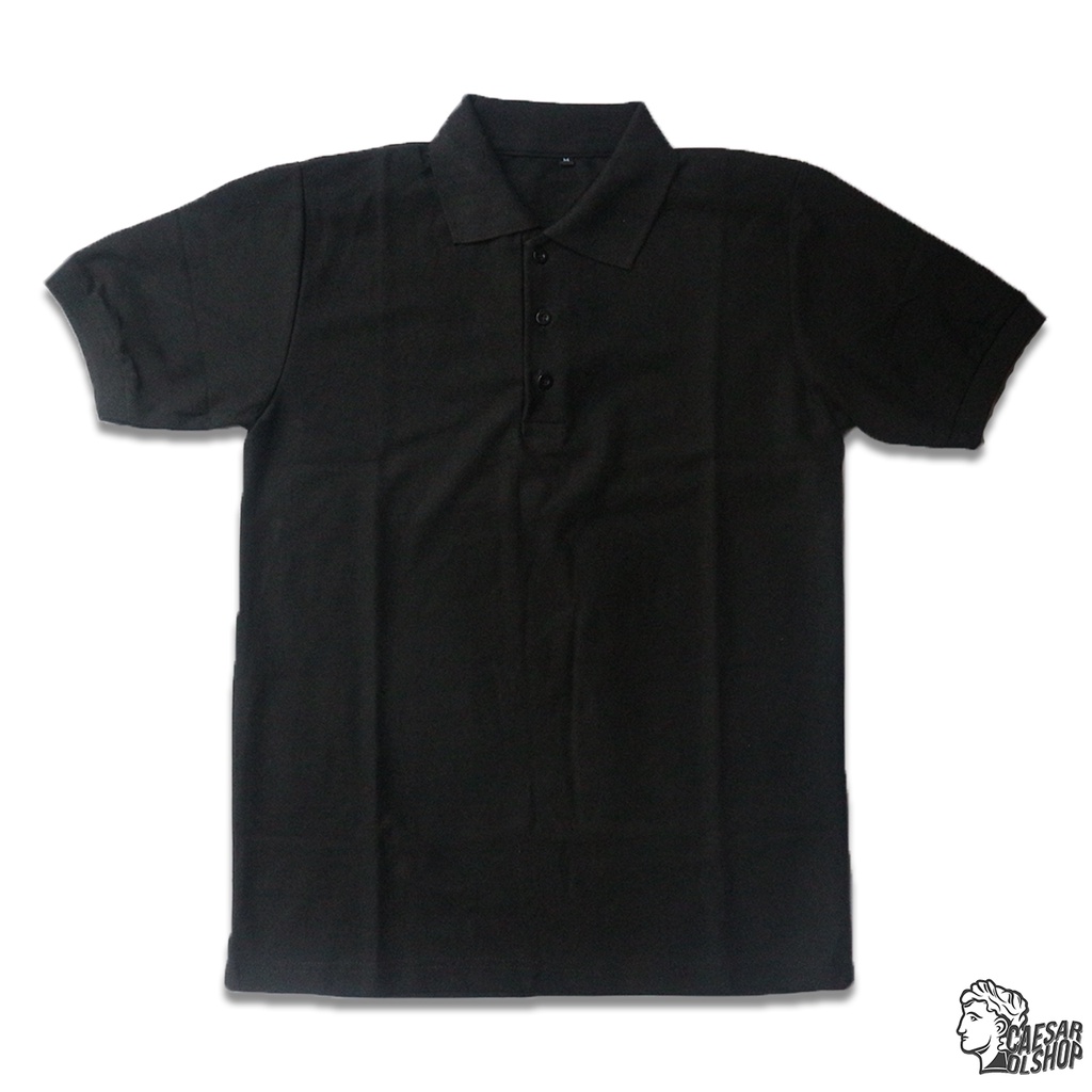 CaesarOlshop - Polo Shirt | Kaos Polos Pria - Black