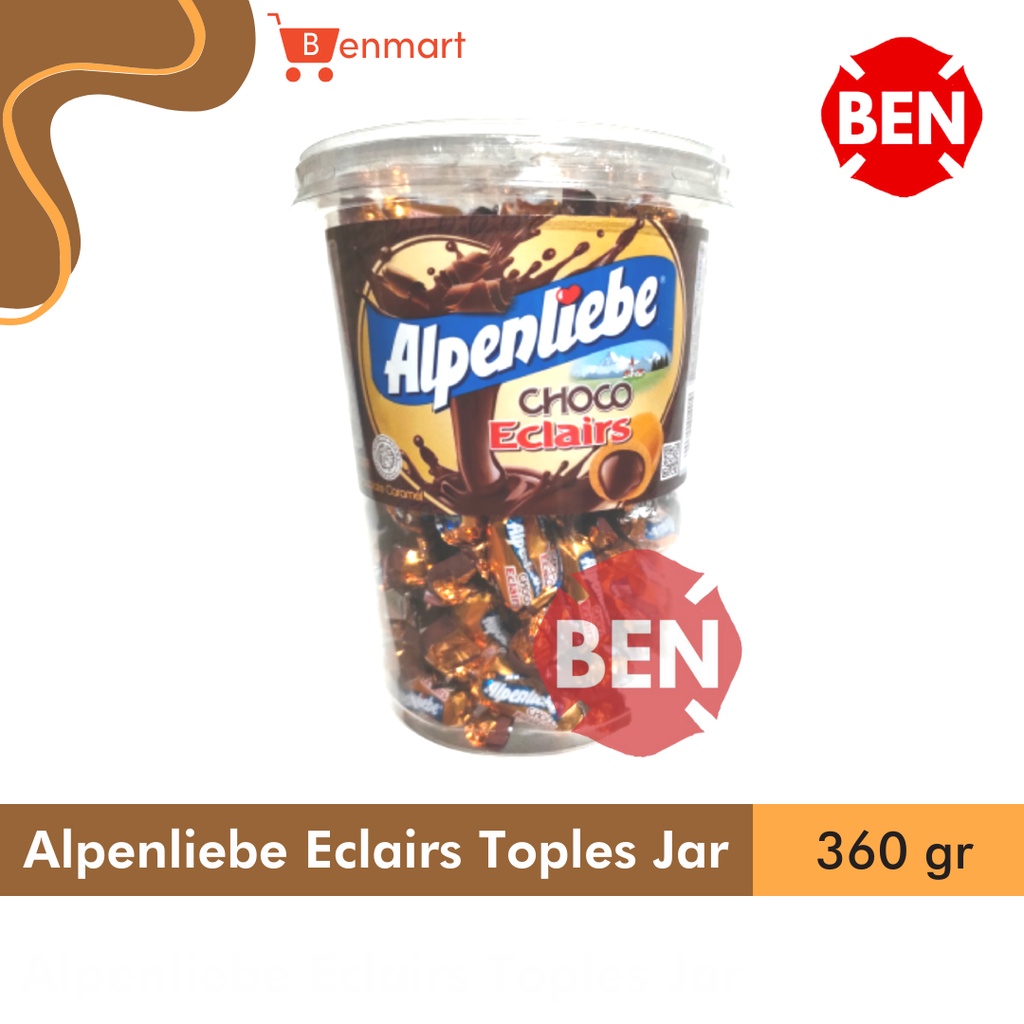 

Alpenliebe Eclairs Toples Jar 360g 360gr 100 Butir - Chocolate Caramel