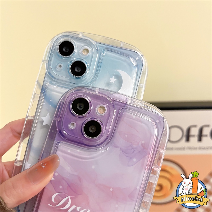 IPHONE Casing Kompatibel Untuk Iphone14 13 12 11 Pro Max X Xr Xs Max8 7 6 6s Plus Se2020 Dream Star Clear Sabun Phone Case Anti Jatuh Airbag Bumper Shockproof Soft Case Cover Pelindung