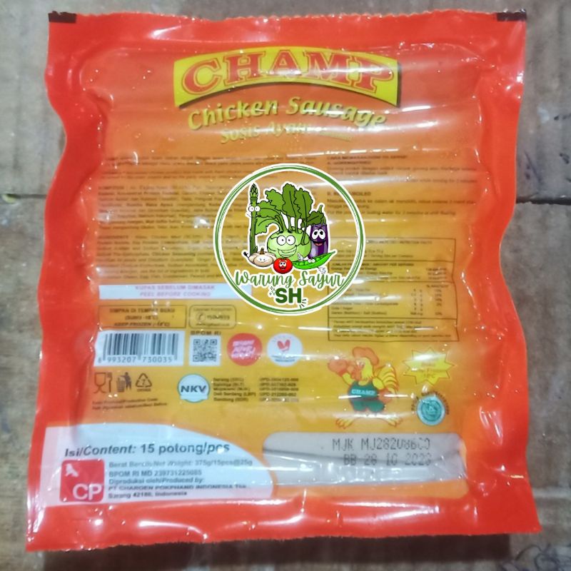 

SOSIS AYAM CHAMP CHICKEN SAUSAGE ISI 15 POTONG