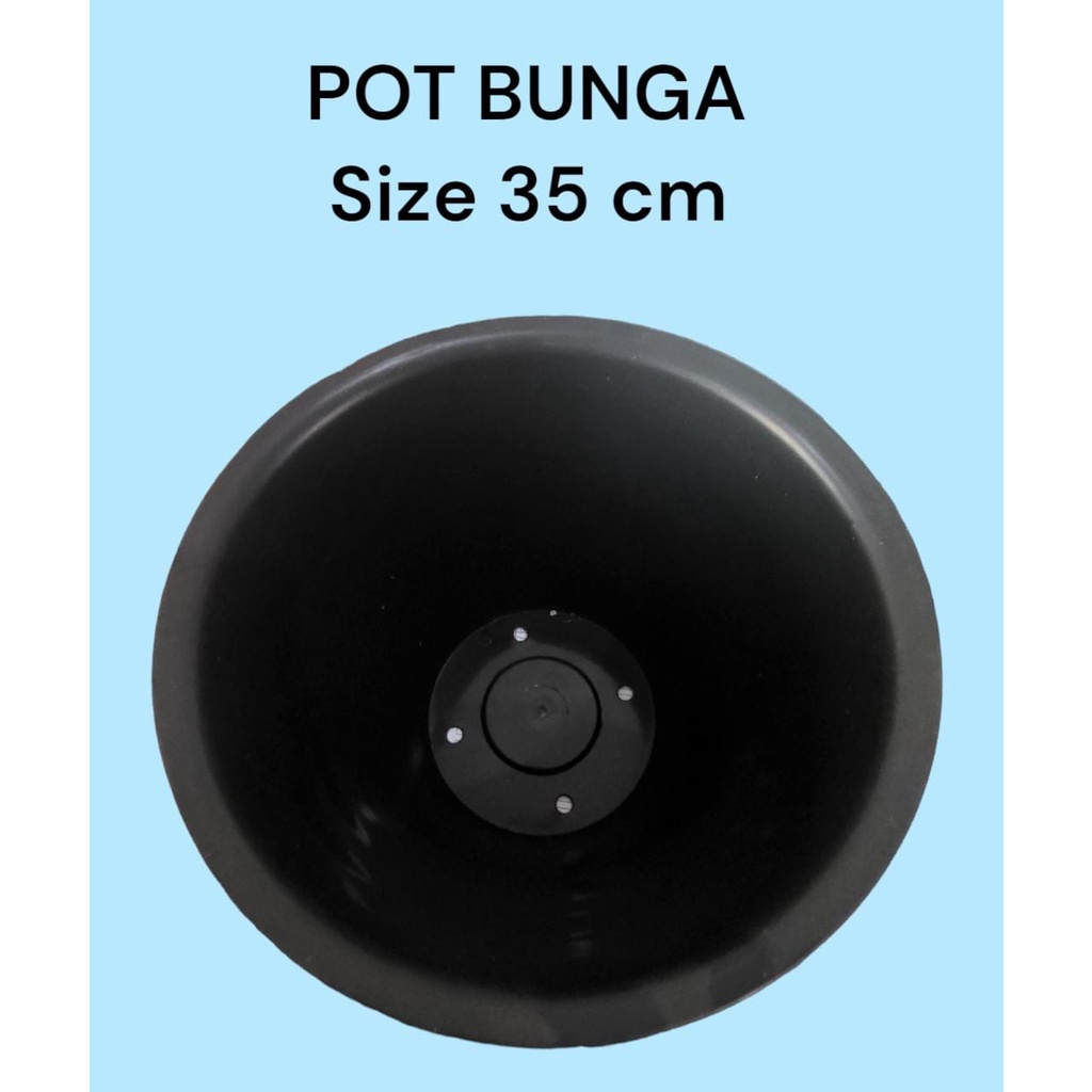 pot bunga tanaman mdn hitam 35 cm model tawon pot bunga murah tebal