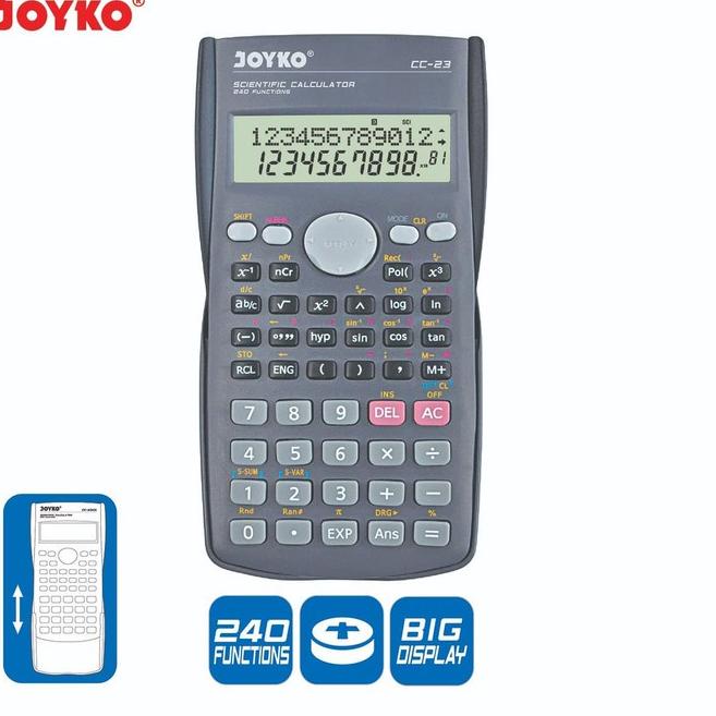 

■■■ Calculator Kalkulator Joyko CC-23 Scientific 240 Functions MURAH