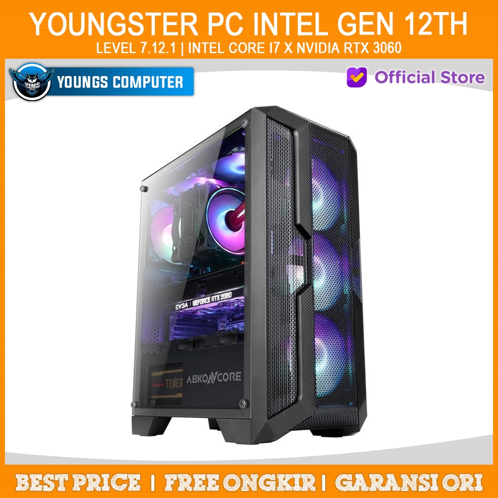 YOUNGSTER PC Intel Gen 12th | LEVEL 7.12.1 | Core i7 x Nvidia RTX 3060