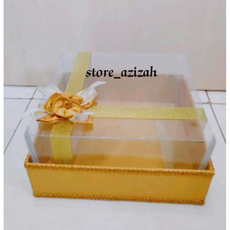 store_azizah Box Kotak Hantaran Kue untuk Lamaran dan Pernikahan / Kotak Kue Seserahan Tutup Mika UK