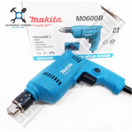 Mesin Bor Tangan Listrik Besi Kayu Beton 10mm MT0600B MT60 MAKITA X MAKTEC / Electric Drill 10 mm MT 0600B MAKITA X MT 60 MAKTEC