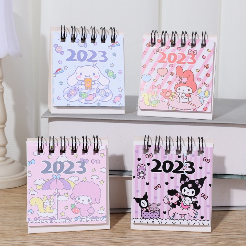 [Harga Grosir] Foldable Mini Standing Notebook Kreatif Siswa Meja Ornamen Rencana Lucu Tulisan Kertas Kalender2023Kalender Meja Kartun Untuk Kantor Sekolah Keluarga