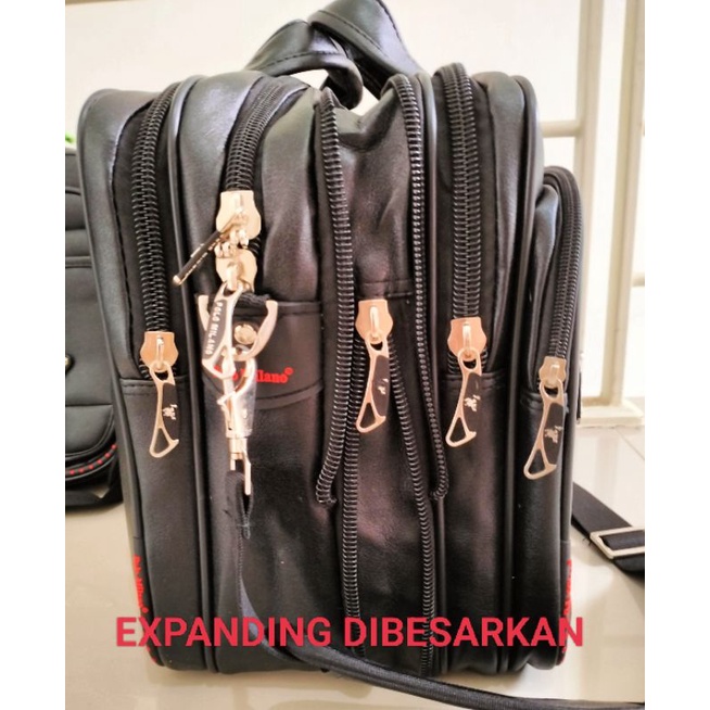 TAS KANTOR LAPTOP FOLIO POLO MILANO EXPANDING (dibesarkan) KULIT ORIGINAL BRIEFCASE SELEMPANG  ANTI AIR TERMURAH TERLARIS