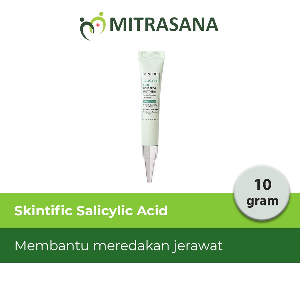 SKINTIFIC - Salicylic Acid Acne Spot Treatment Gel 10g 12 Hours Cure Acne Treatment Anti Acne TreatmentJerawat Totol Jerawat Salep Jerawat【BPOM】