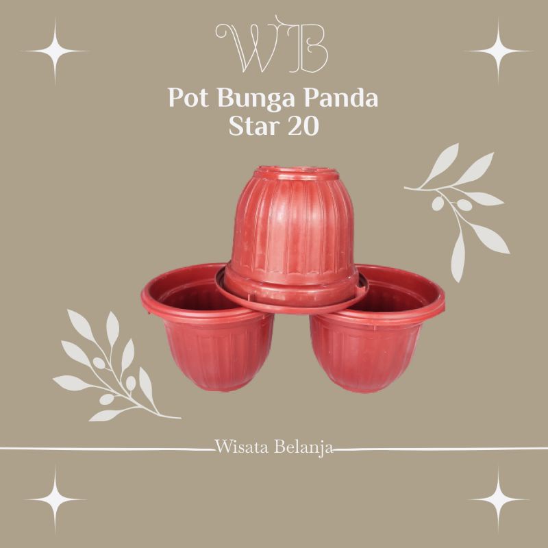 Pot Bunga Panda Star 20 / Pot Bunga Plastik