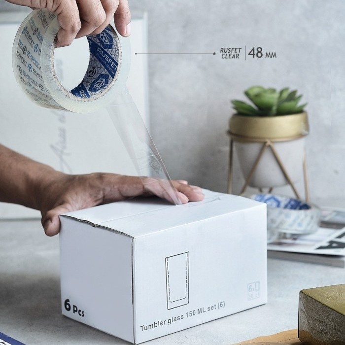 

Lakban Rusfet 90 Yard 2 Inch 50Micron Kualitas Diatas Daimaru 1 dus@72 - Cokelat Tua