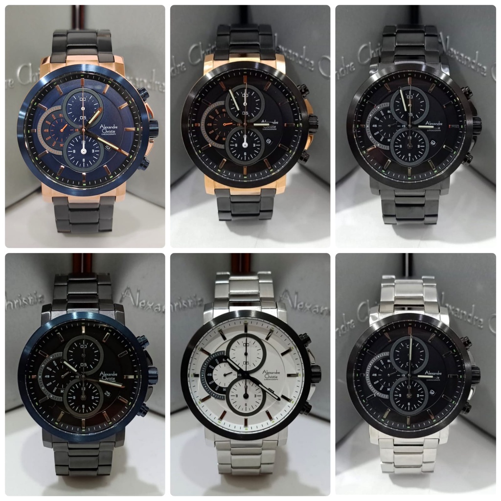 Jam Pria Alexandre Christie AC6350/AC6563 AC 6350/AC 6563 Original Garansi Resmi Free Baterai