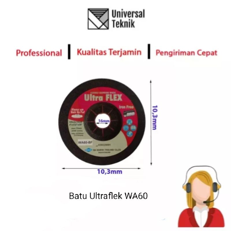 Batu Ultraflex WA60 fleksibel Batu Ultraflek gerinda poles potong