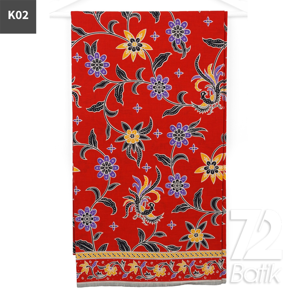 KAIN BATIK PREMIUM Bahan Katun Motif Kembang Fox Warna Merah Maroon 723085 Cap 72IL Jarik Jarit Samping Kebat Panjang Batik Katun Modern Premium Bahan Seragam Batik Pernikahan Kantor Keluarga Murah Kamen Jadi Batik Bali Lembaran