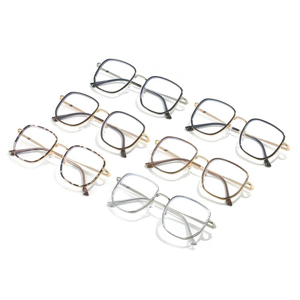 Lily Blue Light Blocking Glasses Oversized Frame Bulat Lensa Bening Anti Radiasi Square Eyeglasses