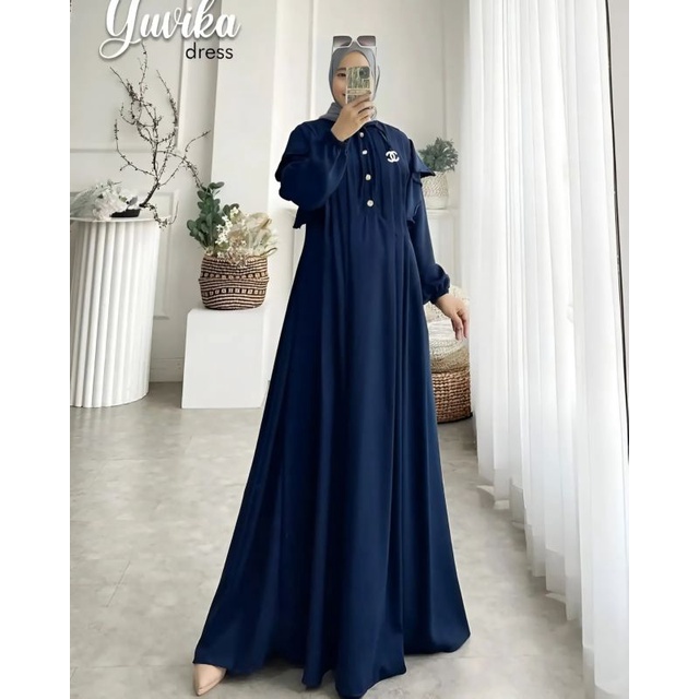 YUVIKA DRESS MAXY CRINKLE AIRFLOW BUSUI FREE BROSS/FASHION MUSLIM WANITA TERBARU/HAURA DRESS/RABIRA DRESS/SADA DRESS/FAR MOSLEMSTORE