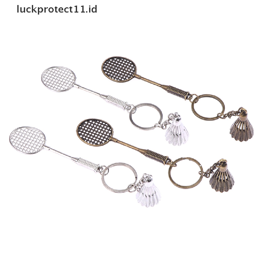 /Fashion Hot//// Gantungan Kunci Raket Badminton Metal Gantungan Kunci Mini Untuk Hadiah Gantungan Kunci Sport Mobil.