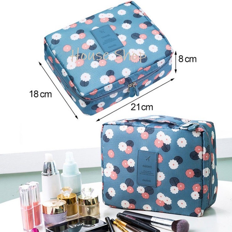 HS-0206 Tas Kosmetik Premium-Organizer Pouch Cosmetic Serba Guna-Travelmate Korean Travel Cosmetic Bag -Tas Traveling Kosmetik