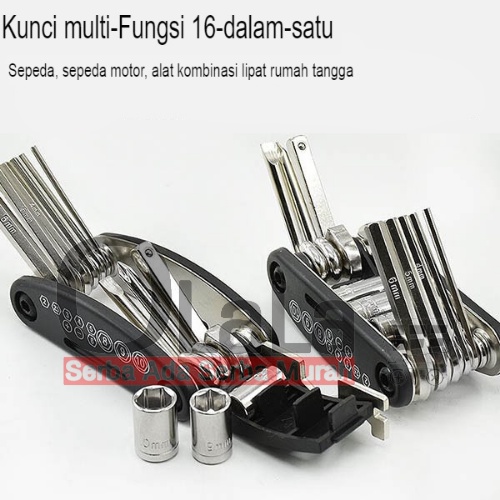 ( OJE ) TOOLKIT KUNCI SEPEDA SET 15 IN 1 OBENG KUNCI L TOOL KIT UNITED TOOLS JS-S8077