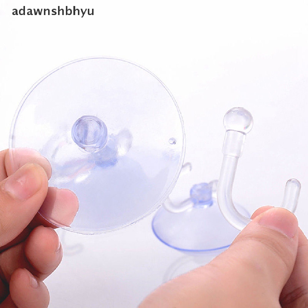 Adawnshbhyu Gantungan Kait Dinding Transparan Gantungan Dapur Kamar Mandi Suction Cup Sucker Accessorie ID