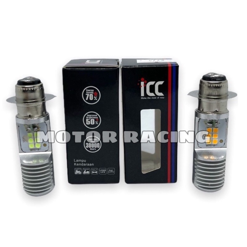 Bohlam Led Motor H6 Led AntiGlare 12 Led AC DC Lampu Utama 12 Titik Universal Semua Motor