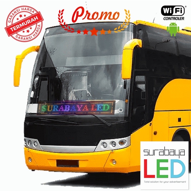Running text RGB BUS,Truck,Mobil Ukuran 132x20cm