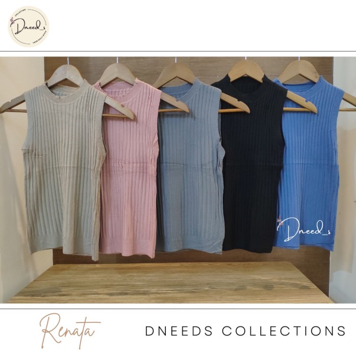Di Obral Dneeds - Renata Tank Top Sleeves Premium Knit Atasan Wanita