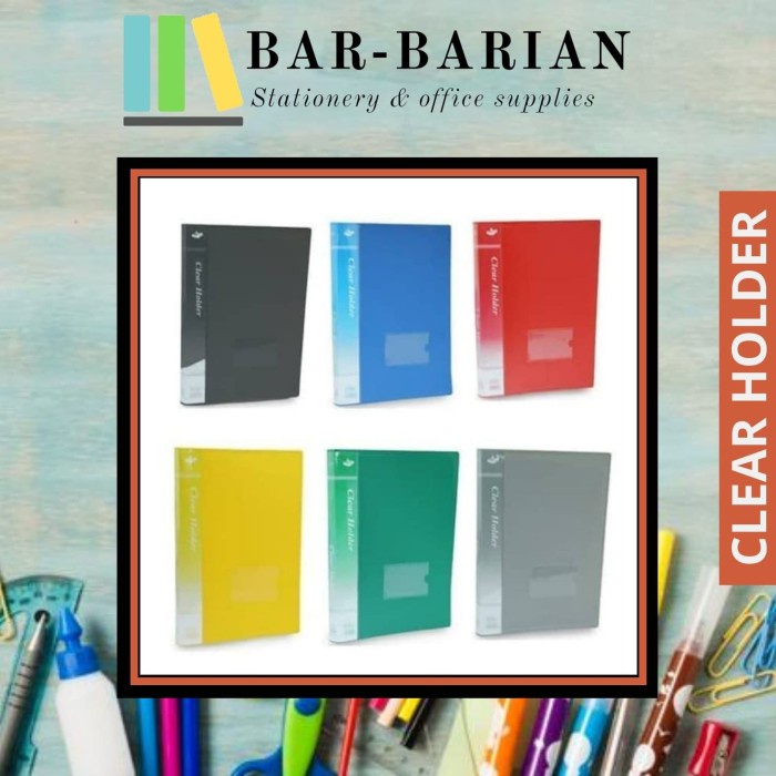 

✨NEW✨ - CLEAR HOLDER FELIX 60 LEMBAR FOLIO FOLER ONE / MAP DOKUMEN PLASTIK
