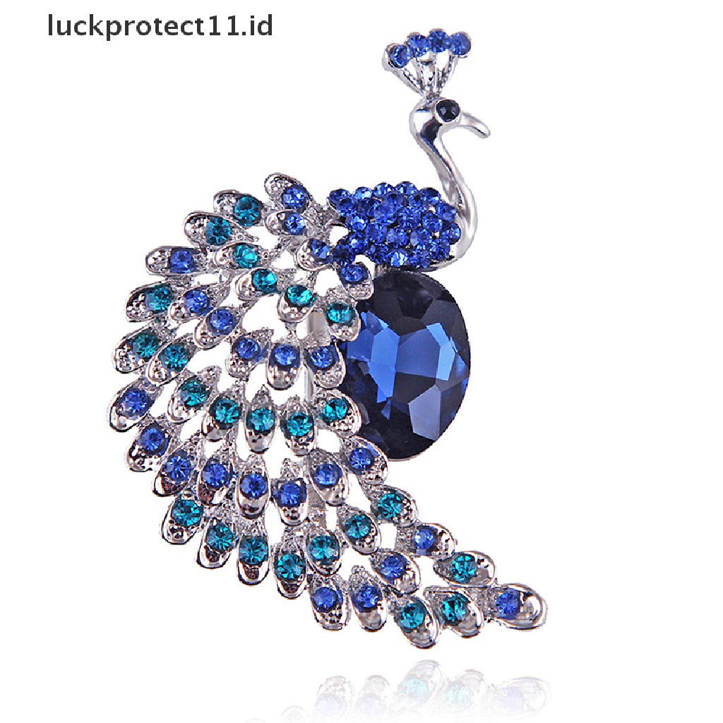 /Fashion Hot// Fashion// Berlian Imitasi Merak Bros Pin Perhiasan Perjamuan Hadiah Natal Aksesoris.