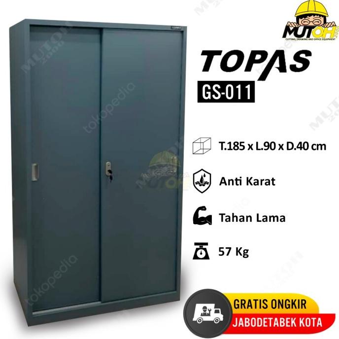 

BIG SALE LEMARI ARSIP LEMARI BESI FILLING CABINET 2 PINTU SLIDING TOPAS GS-011 LIMITED EDITION