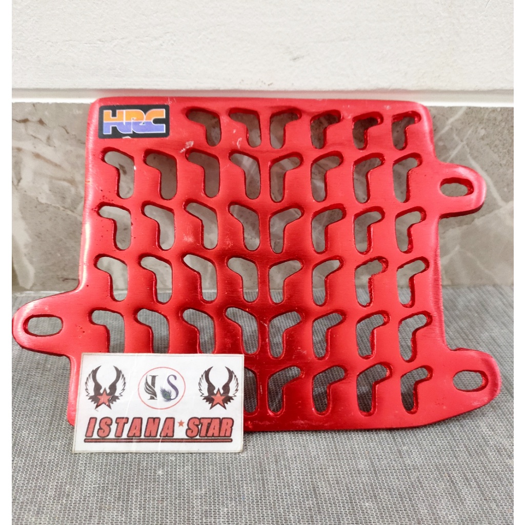 TUTUP COVER RADIATOR CNC HRC FREE BAUT VARIO125-150 ADC PCX DLL PLUS JALU AS MERAH