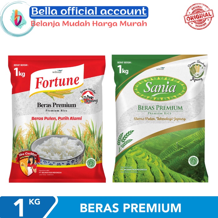 

Beras Premium Fortune / Sania / Anak Raja 1 Kg / 1000 gr / 1pcs