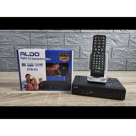 TV Digital Receiver Set Top Box Aldo STB 03 DVBT2 Full HD 1080p