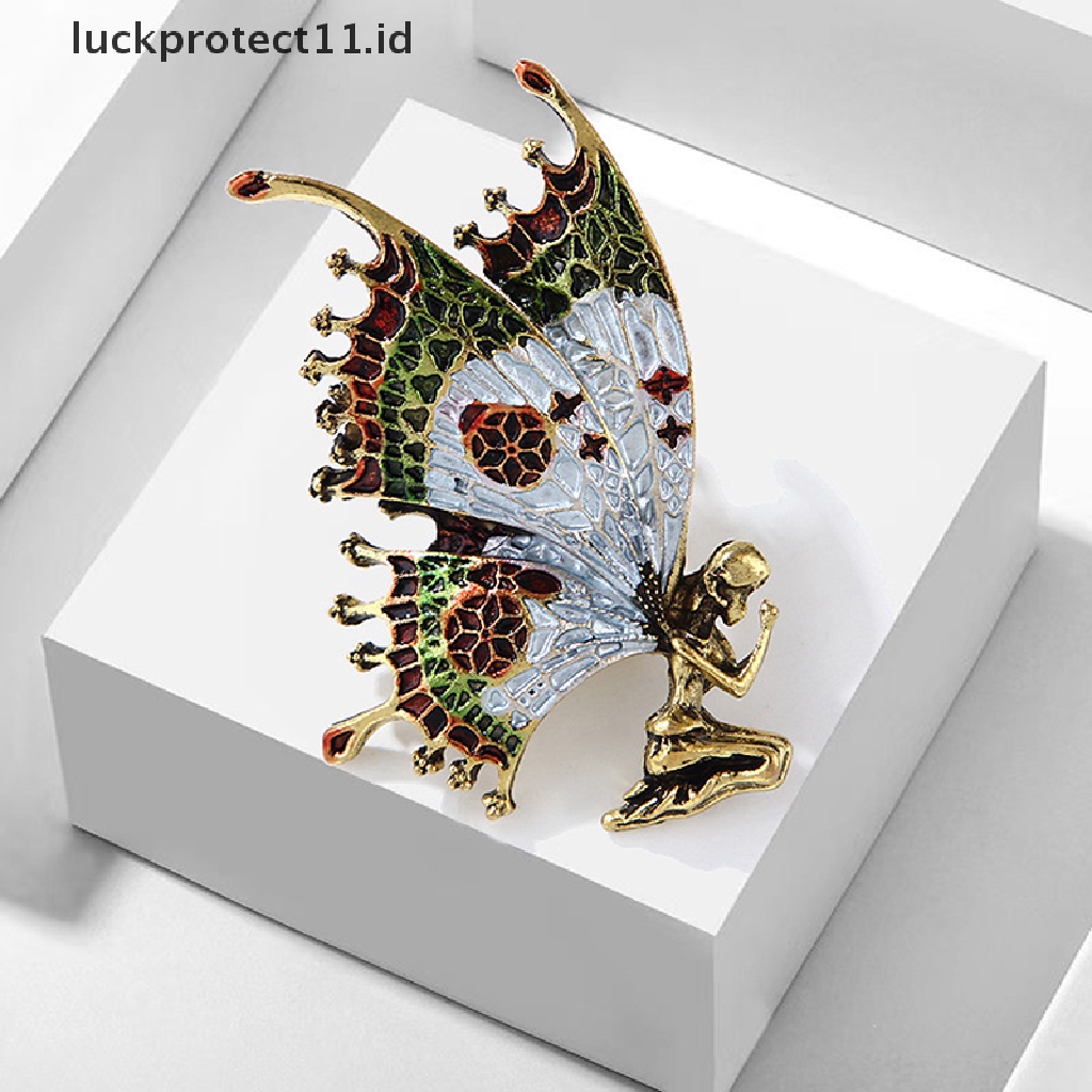 /Fashion Hot// Fashion// Vintage Sayap Kupu-Kupu Malaikat Bros Enamel Wanita Brooch Pin Perhiasan Hadiah.