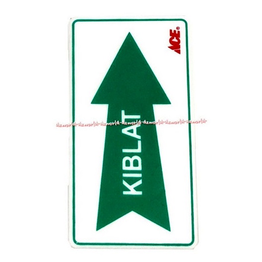 Kris Sign Kiblat Acrylic Stiker Tanda Logo Arah Tanda Shalat Ka'bah Kiblat Stiker Anodized Akrilik10x1 6cm Kiblat Kabah Warna Hijau Green