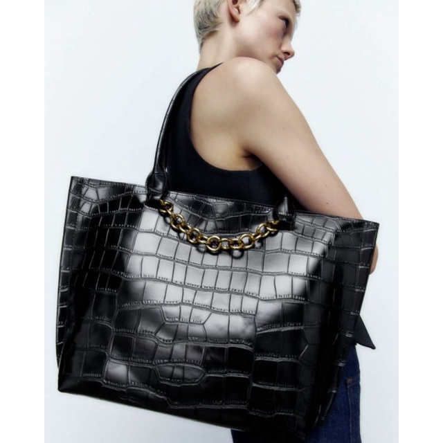 ZRA TOTE BAG WITH CHAIN